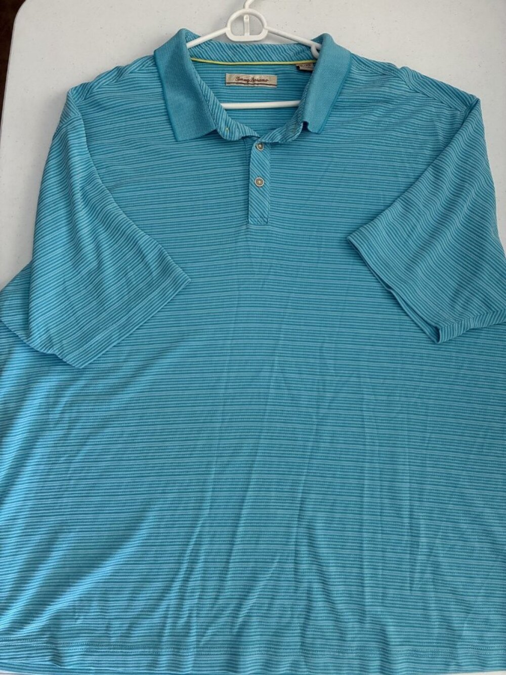 Tommy Bahama Men's 3XL Aqua Turquoise Modal Blend Short Sleeve Polo